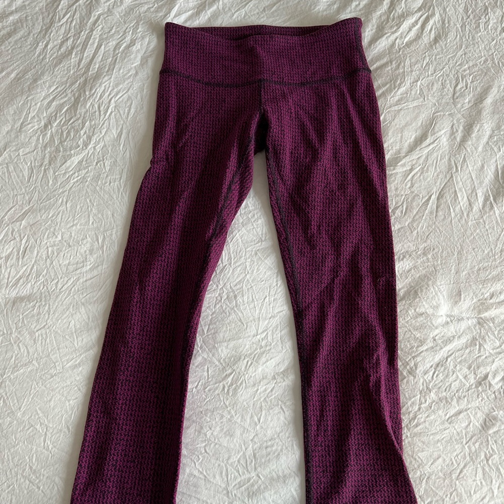 lululemon purple crop leggings size 4